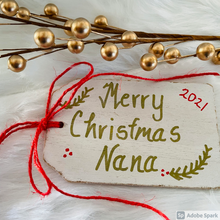 Load image into Gallery viewer, Grandmother Name Wooden Gift Tag Ornaments