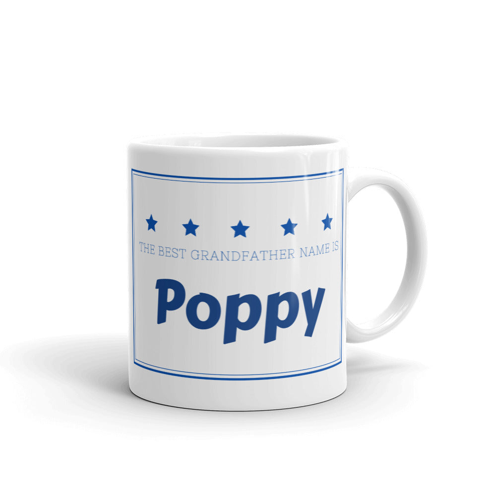 Poppy, The Best Grandfather Name Mug