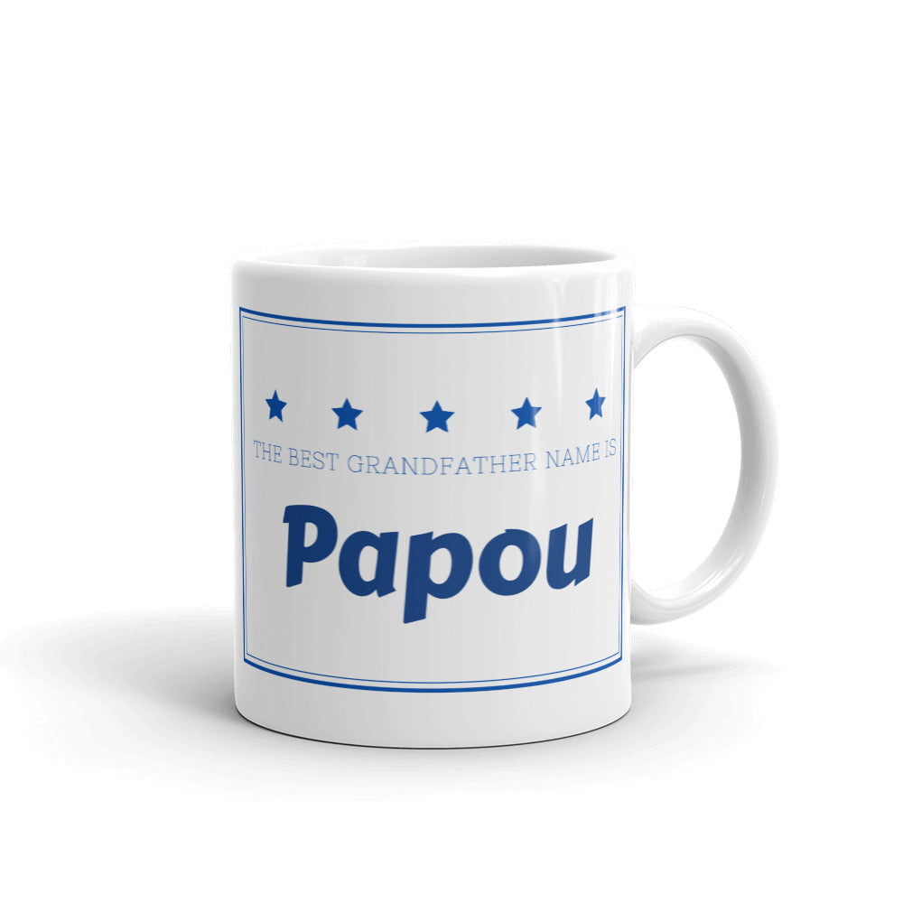 Papou. The Best Grandfather Name Mug